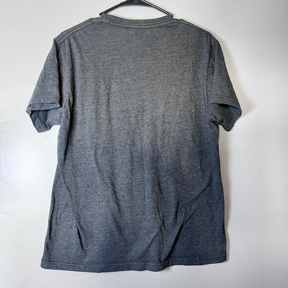 THE BEATLES Band T-Shirt Men’s M Gray Union Jack UK Flag Graphic Rock Tee - Picture 3 of 4